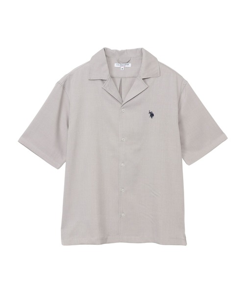 U.S. POLO ASSN.(ユーエスポロアッスン)の「【U.S. POLO ASSN.】ポリトロピカル オープンカラー ショートスリーブ シャツ(シャツ/ブラウス・メンズ・グレー/ブラック/ブルーグレー・M/L)」の1枚目の写真