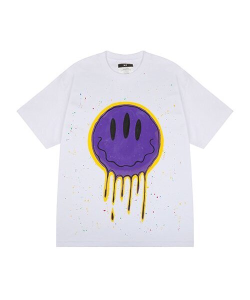 THE MADNESS(ザ マッドネス)の「HAND WORK RAIN SMILE T-SHIRTS_WH(Tシャツ/カットソー・メンズ・その他・FREE)」の1枚目の写真