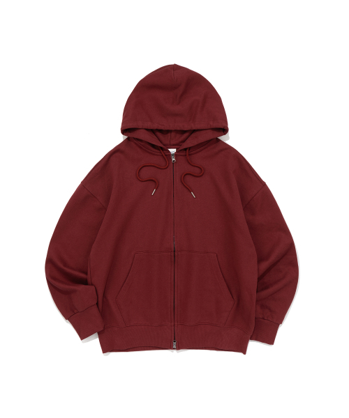 BECANVAS(ビキャンバス)の「BECANVAS OVERFIT 2WAY HOOD ZIP-UP (BURGUNDY)(パーカー・レディース・バーガンディー・SMALL/MEDIUM/LARGE/X-LARGE)」の1枚目の写真