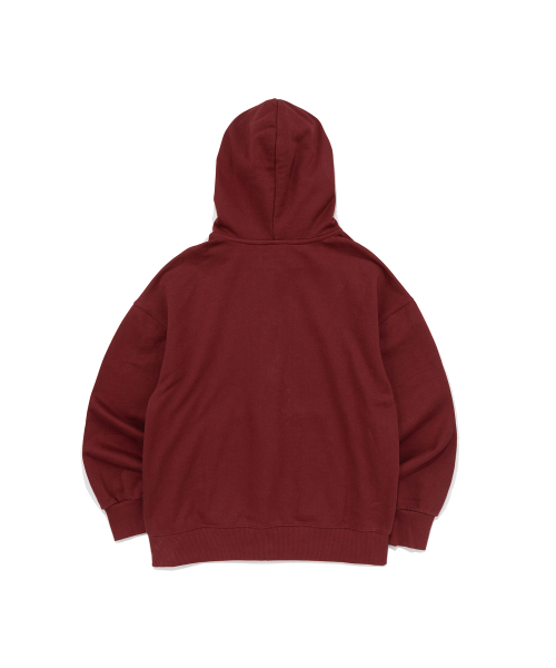 BECANVAS(ビキャンバス)の「BECANVAS OVERFIT 2WAY HOOD ZIP-UP (BURGUNDY)(パーカー・レディース・バーガンディー・SMALL/MEDIUM/LARGE/X-LARGE)」の2枚目の写真