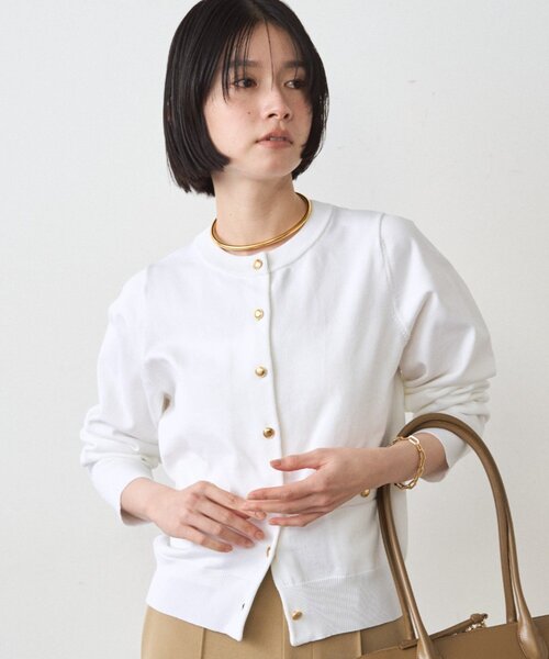 LOUNGEDRESS（ラウンジドレス）の「コンパクトカーデ（カーディガン/ボレロ・レディース・グリーン/ネイビー/ダークブルー/オフホワイト・FREE）」の8枚目の写真