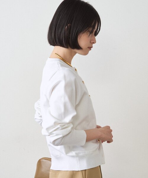 LOUNGEDRESS（ラウンジドレス）の「コンパクトカーデ（カーディガン/ボレロ・レディース・グリーン/ネイビー/ダークブルー/オフホワイト・FREE）」の9枚目の写真