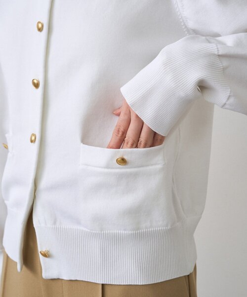 LOUNGEDRESS（ラウンジドレス）の「コンパクトカーデ（カーディガン/ボレロ・レディース・グリーン/ネイビー/ダークブルー/オフホワイト・FREE）」の16枚目の写真