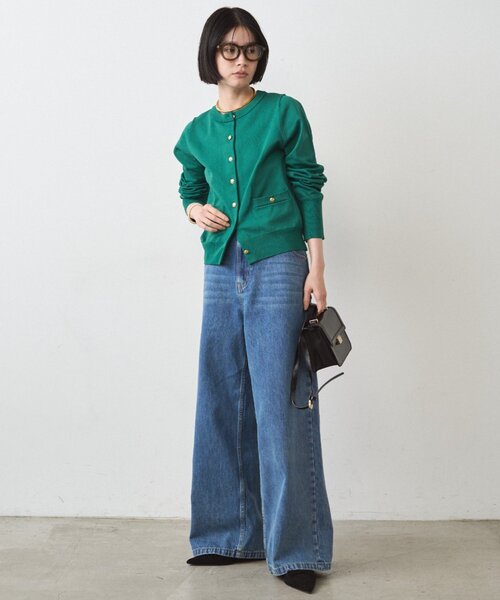 LOUNGEDRESS（ラウンジドレス）の「コンパクトカーデ（カーディガン/ボレロ・レディース・グリーン/ネイビー/ダークブルー/オフホワイト・FREE）」の19枚目の写真