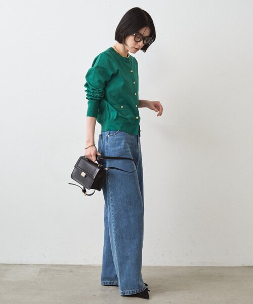 LOUNGEDRESS（ラウンジドレス）の「コンパクトカーデ（カーディガン/ボレロ・レディース・グリーン/ネイビー/ダークブルー/オフホワイト・FREE）」の20枚目の写真