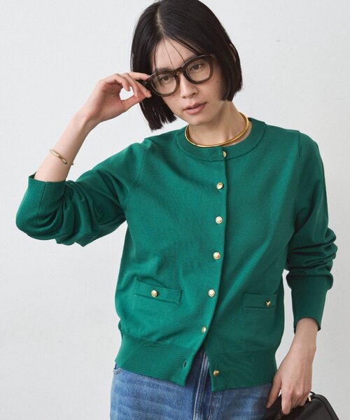 LOUNGEDRESS（ラウンジドレス）の「コンパクトカーデ（カーディガン/ボレロ・レディース・グリーン/ネイビー/ダークブルー/オフホワイト・FREE）」の22枚目の写真