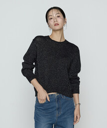 K.T KIYOKO TAKASE | プレーティング天竺 シャイニーラメニット(ニット/セーター)