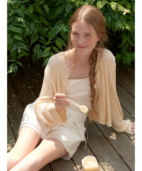Boboli summer cardigan (custard)