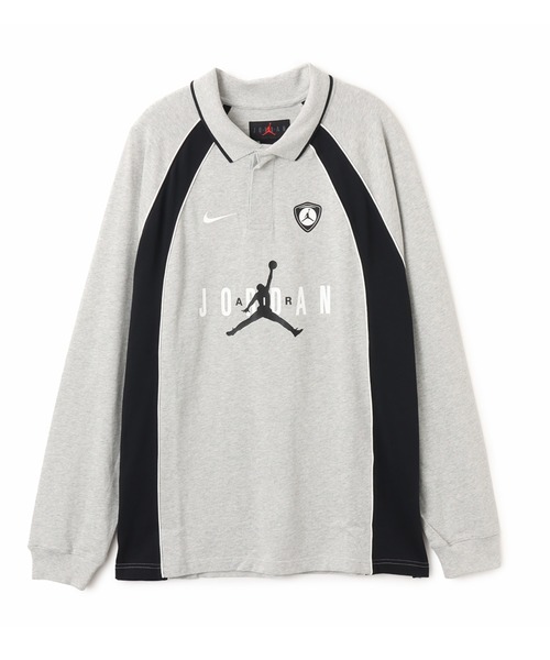 JORDAN BRAND(ジョーダンブランド)の「JORDAN BRAND M J FLT LS POLO JRSY / ジョーダン ブランド FLT L/S ポロ ジャージ / NIKE【SP】(ポロシャツ・メンズ・ブラック/グレー・M/S/XXL/XL/L)」の2枚目の写真