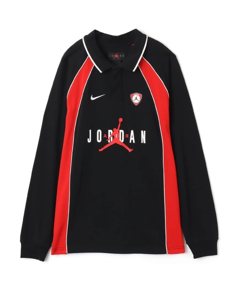 JORDAN BRAND(ジョーダンブランド)の「JORDAN BRAND M J FLT LS POLO JRSY / ジョーダン ブランド FLT L/S ポロ ジャージ / NIKE【SP】(ポロシャツ・メンズ・ブラック/グレー・M/S/XXL/XL/L)」の1枚目の写真