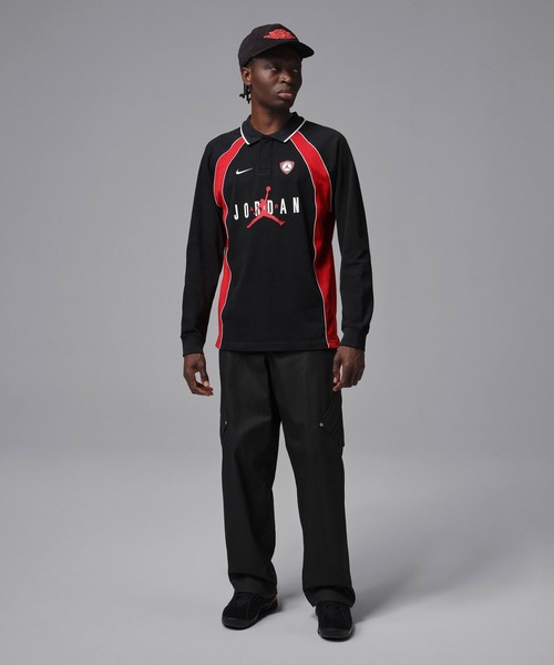 JORDAN BRAND(ジョーダンブランド)の「JORDAN BRAND M J FLT LS POLO JRSY / ジョーダン ブランド FLT L/S ポロ ジャージ / NIKE【SP】(ポロシャツ・メンズ・ブラック/グレー・M/S/XXL/XL/L)」の8枚目の写真