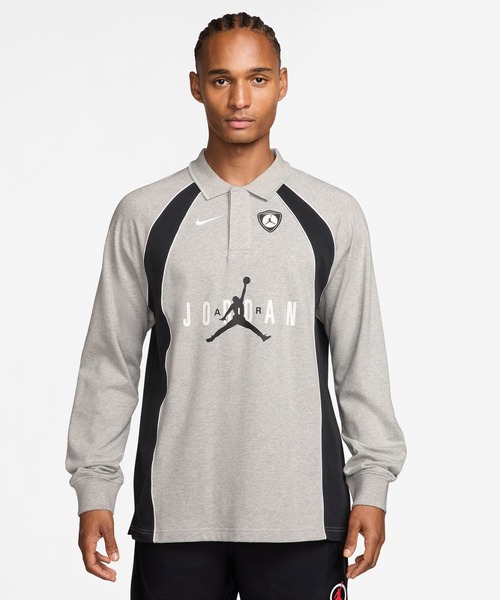 JORDAN BRAND(ジョーダンブランド)の「JORDAN BRAND M J FLT LS POLO JRSY / ジョーダン ブランド FLT L/S ポロ ジャージ / NIKE【SP】(ポロシャツ・メンズ・ブラック/グレー・M/S/XXL/XL/L)」の9枚目の写真