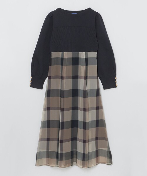 シフォンコンビドレス（ワンピース）｜BLUE LABEL CRESTBRIDGE（ブルー