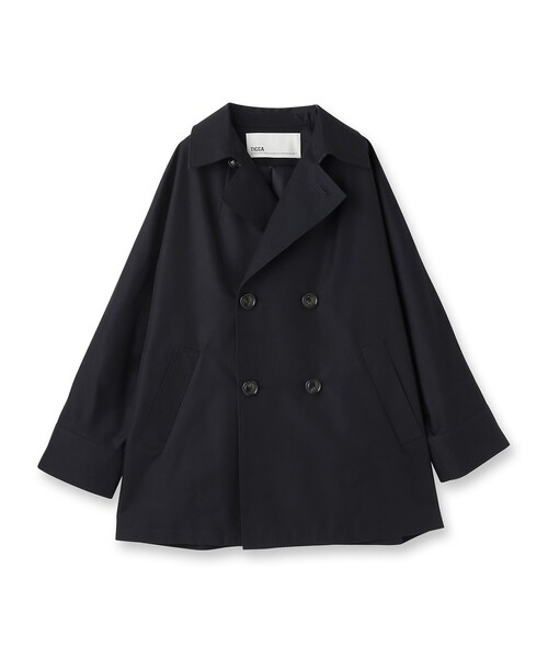 TICCA（ティッカ）の「TICCA（ティッカ）ショートテントトレンチコート（トレンチコート・レディース・ネイビー/ベージュ・00）」の2枚目の写真