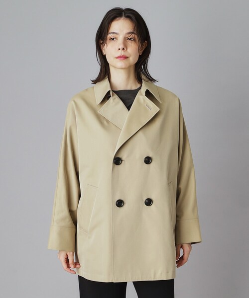 TICCA（ティッカ）の「TICCA（ティッカ）ショートテントトレンチコート（トレンチコート・レディース・ネイビー/ベージュ・00）」の3枚目の写真