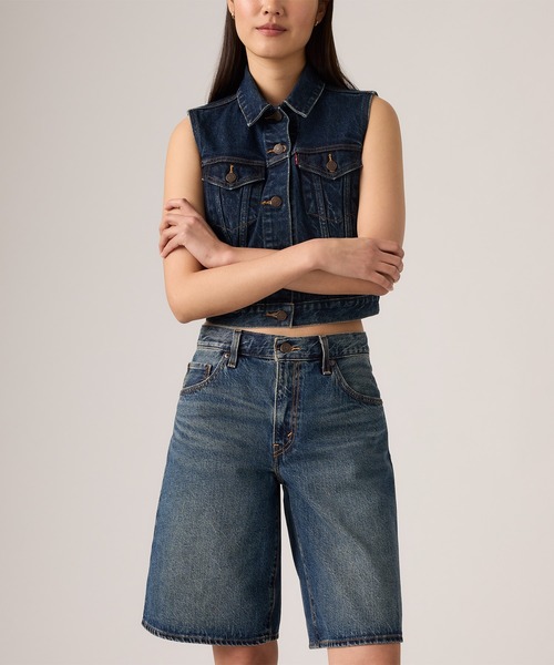 Levi's(リーバイス)の「Levi's/リーバイス BAGGY DAD ジーンズ ショート ダークインディゴ(デニムパンツ・レディース・ダークインディゴブルー・24inch)」の1枚目の写真