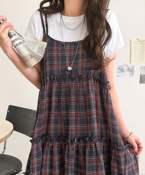 mily bilet(ミウィビレット)の「【mily bilet】360度どこから見ても大人可愛い! 切替シアーティアードキャミチュニック(キャミソール・レディース・ネイビー系1/ネイビー系2/ブラック/アイボリー・LARGE/MEDIUM/SMALL/X-LARGE)」の13枚目の写真