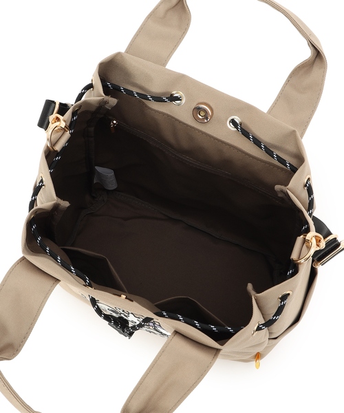 CROSSPLUS ONLINE(クロスプラスオンライン)の「【スヌーピー】刺しゅう巾着トートバック(トートバッグ・レディース・モカ/ブラック・フリー)」の18枚目の写真