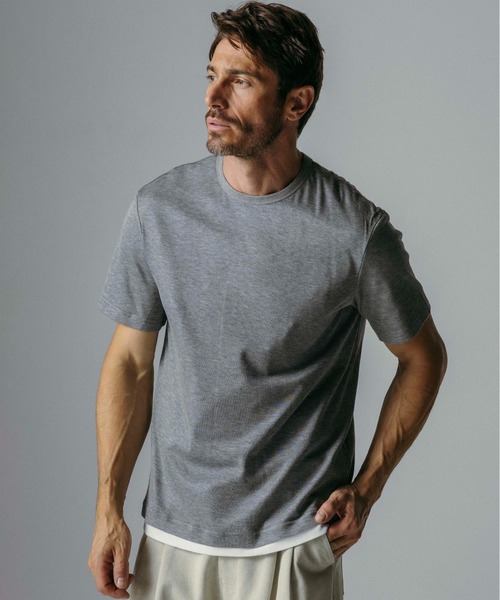 CIRCLEE(サークリー)の「CIRCLEE(サークリー)レイヤード風 クルーネックTシャツ(Tシャツ/カットソー・メンズ・グレー・M)」の1枚目の写真