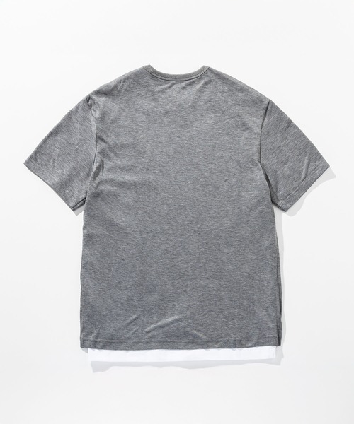CIRCLEE(サークリー)の「CIRCLEE(サークリー)レイヤード風 クルーネックTシャツ(Tシャツ/カットソー・メンズ・グレー・M)」の7枚目の写真