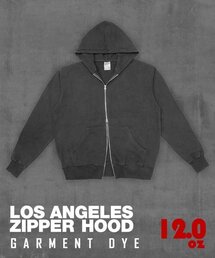 SHAKA WeAR | 12.0oz ロスアンゼルスガーメントダイフリースダブルジッパーフード_シャドウ(パーカー)