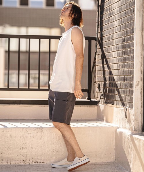 CAMBIO（カンビオ）の「mta597- Cool Touch USA Cotton Sleeveless Cut sew タンクトップ(AI-261-002)（タンクトップ・メンズ・ホワイト/ブラック/ネイビー・S/M/L）」の13枚目の写真