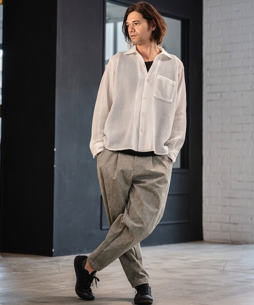 CAMBIO（カンビオ）の「mta597- Cool Touch USA Cotton Sleeveless Cut sew タンクトップ(AI-261-002)（タンクトップ・メンズ・ホワイト/ブラック/ネイビー・S/M/L）」の21枚目の写真