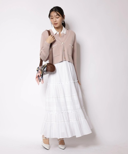 JUSGLITTY(ジャスグリッティー)の「ポイントレースティアードスカート(スカート・レディース・ホワイト/ブラック・0/1/2)」の10枚目の写真