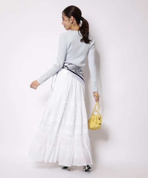 JUSGLITTY(ジャスグリッティー)の「ポイントレースティアードスカート(スカート・レディース・ホワイト/ブラック・0/1/2)」の13枚目の写真