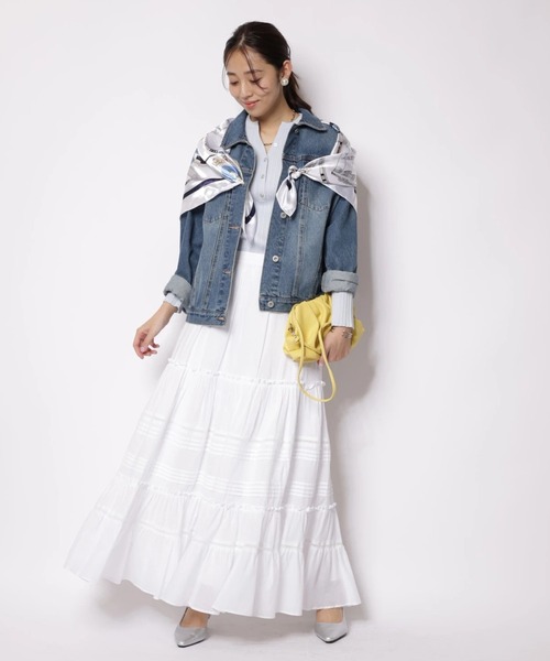 JUSGLITTY(ジャスグリッティー)の「ポイントレースティアードスカート(スカート・レディース・ホワイト/ブラック・0/1/2)」の15枚目の写真