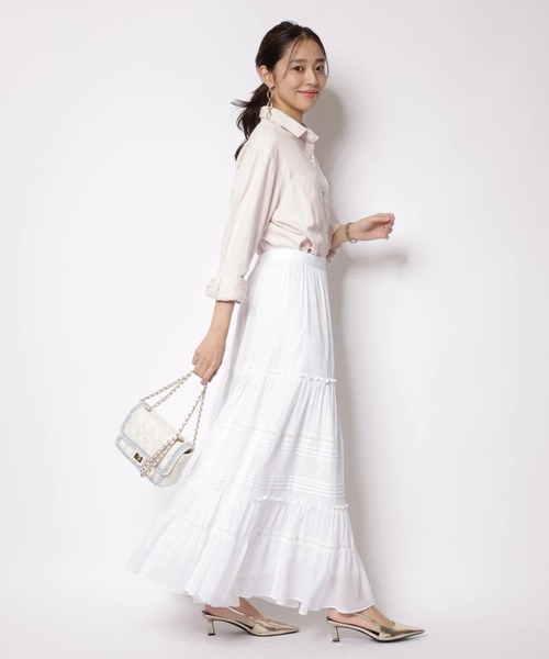 JUSGLITTY(ジャスグリッティー)の「ポイントレースティアードスカート(スカート・レディース・ホワイト/ブラック・0/1/2)」の18枚目の写真