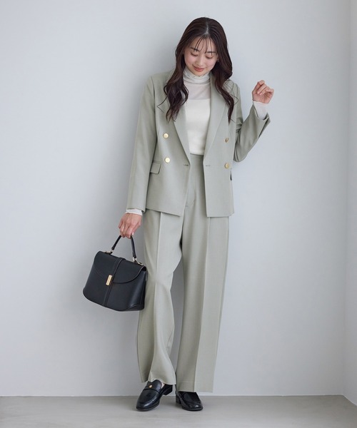 ROPE' PICNIC(ロペピクニック)の「クリアツイルワイドパンツ/セレモニー・セットアップ対応(その他パンツ・レディース・グレー/ベージュ系その他2/グリーン系その他/ネイビー・S/M/L)」の21枚目の写真