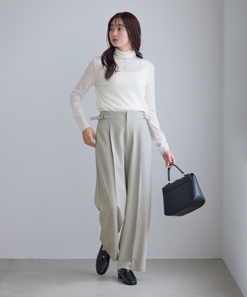 ROPE' PICNIC(ロペピクニック)の「クリアツイルワイドパンツ/セレモニー・セットアップ対応(その他パンツ・レディース・グレー/ベージュ系その他2/グリーン系その他/ネイビー・S/M/L)」の22枚目の写真