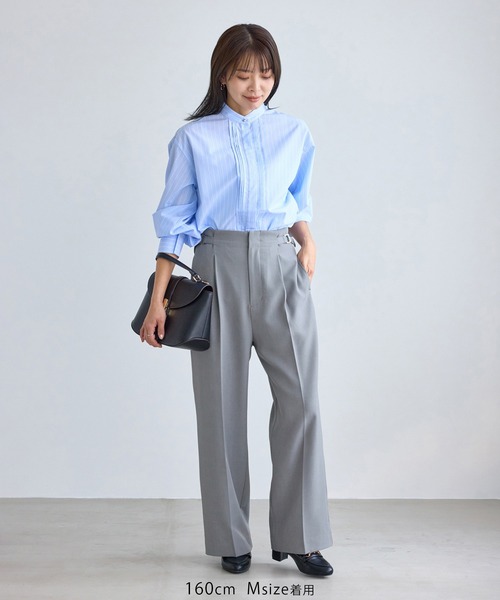 ROPE' PICNIC(ロペピクニック)の「クリアツイルワイドパンツ/セレモニー・セットアップ対応(その他パンツ・レディース・グレー/ベージュ系その他2/グリーン系その他/ネイビー・S/M/L)」の20枚目の写真