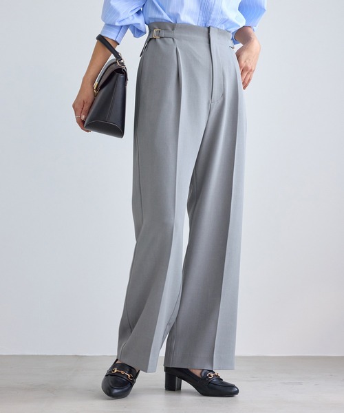 ROPE' PICNIC(ロペピクニック)の「クリアツイルワイドパンツ/セレモニー・セットアップ対応(その他パンツ・レディース・グレー/ベージュ系その他2/グリーン系その他/ネイビー・S/M/L)」の9枚目の写真