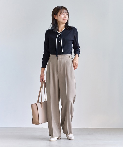 ROPE' PICNIC(ロペピクニック)の「クリアツイルワイドパンツ/セレモニー・セットアップ対応(その他パンツ・レディース・グレー/ベージュ系その他2/グリーン系その他/ネイビー・S/M/L)」の11枚目の写真