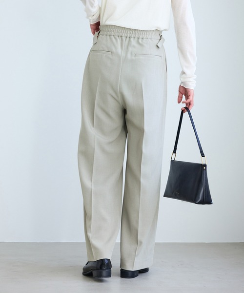 ROPE' PICNIC(ロペピクニック)の「クリアツイルワイドパンツ/セレモニー・セットアップ対応(その他パンツ・レディース・グレー/ベージュ系その他2/グリーン系その他/ネイビー・S/M/L)」の6枚目の写真