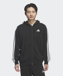 adidas | エッセンシャルズ プラス ルーズフィット スリーストライプス フレンチテリー フルジップ パーカー / アディダス adidas(パーカー)