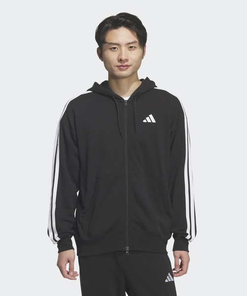 エッセンシャルズ プラス ルーズフィット スリーストライプス フレンチ