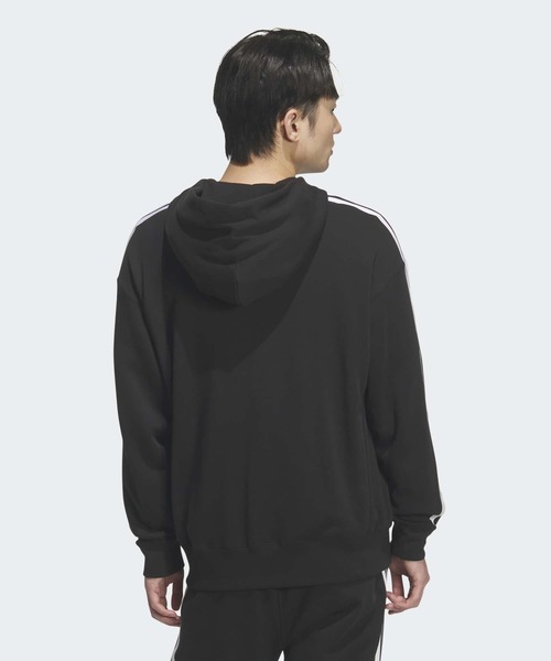 adidas(アディダス)の「エッセンシャルズ プラス ルーズフィット スリーストライプス フレンチテリー フルジップ パーカー / アディダス adidas(パーカー・メンズ・ブラック/ブルー・X-LARGE/LARGE/3XL/XX-LARGE/SMALL/MEDIUM)」の3枚目の写真