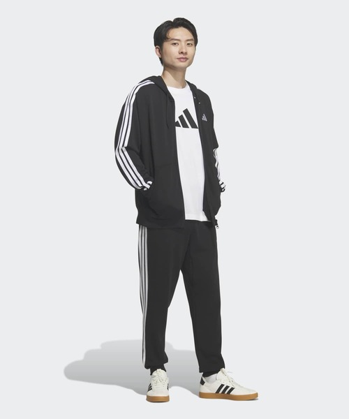 adidas(アディダス)の「エッセンシャルズ プラス ルーズフィット スリーストライプス フレンチテリー フルジップ パーカー / アディダス adidas(パーカー・メンズ・ブラック/ブルー・X-LARGE/LARGE/3XL/XX-LARGE/SMALL/MEDIUM)」の6枚目の写真