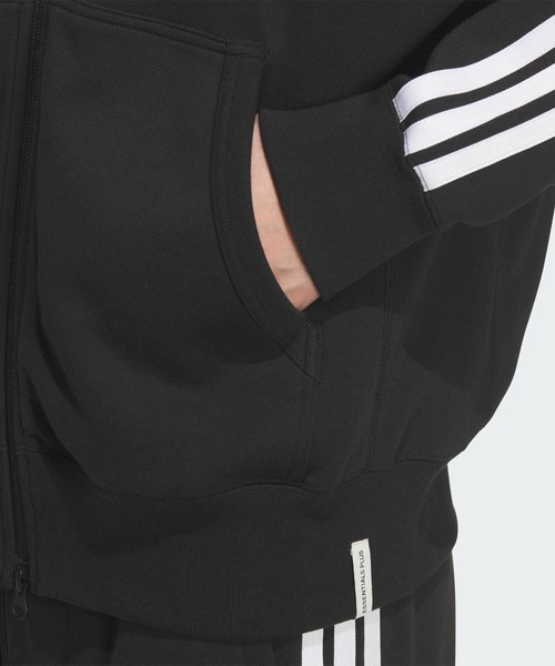 adidas(アディダス)の「エッセンシャルズ プラス ルーズフィット スリーストライプス フレンチテリー フルジップ パーカー / アディダス adidas(パーカー・メンズ・ブラック/ブルー・X-LARGE/LARGE/3XL/XX-LARGE/SMALL/MEDIUM)」の5枚目の写真