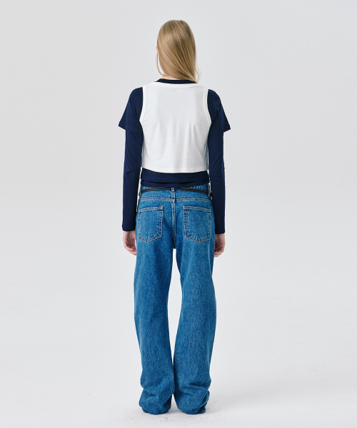 WNDERKAMMER(ブンダーカンマー)の「ストレートレッグデニムパンツ_ブルー(その他パンツ・レディース・その他・S/M/XS)」の3枚目の写真