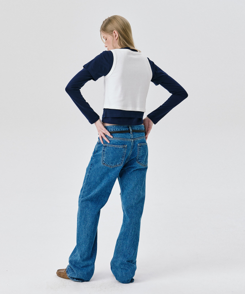 WNDERKAMMER(ブンダーカンマー)の「ストレートレッグデニムパンツ_ブルー(その他パンツ・レディース・その他・S/M/XS)」の5枚目の写真