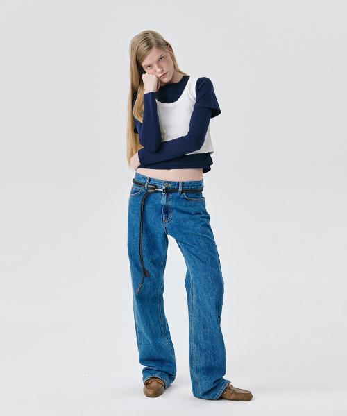 WNDERKAMMER(ブンダーカンマー)の「ストレートレッグデニムパンツ_ブルー(その他パンツ・レディース・その他・S/M/XS)」の6枚目の写真
