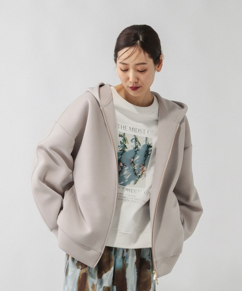 GLOBAL WORK（グローバルワーク）の「ダンボールBIGフーディ/636025（パーカー・レディース・杢グレー/ブラウン/ブラック/グレイッシュベージュ・MEDIUM/LARGE）」の4枚目の写真