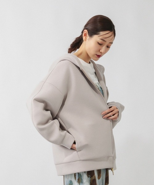 GLOBAL WORK（グローバルワーク）の「ダンボールBIGフーディ/636025（パーカー・レディース・杢グレー/ブラウン/ブラック/グレイッシュベージュ・MEDIUM/LARGE）」の15枚目の写真