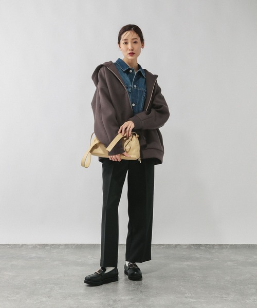 GLOBAL WORK（グローバルワーク）の「ダンボールBIGフーディ/636025（パーカー・レディース・杢グレー/ブラウン/ブラック/グレイッシュベージュ・MEDIUM/LARGE）」の21枚目の写真