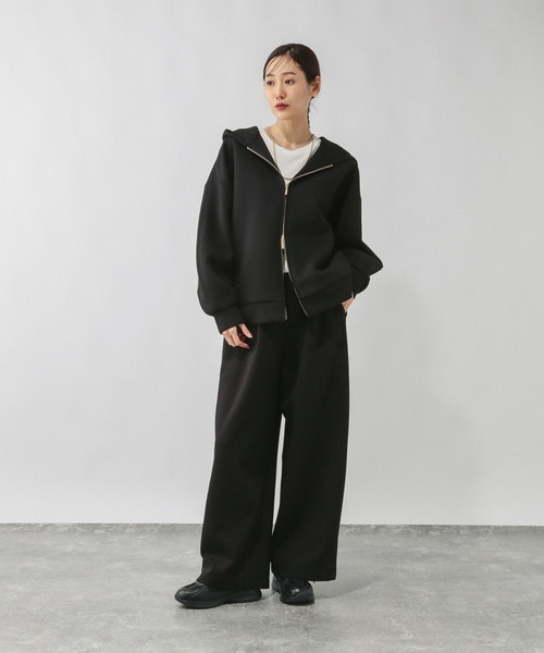 GLOBAL WORK（グローバルワーク）の「ダンボールBIGフーディ/636025（パーカー・レディース・杢グレー/ブラウン/ブラック/グレイッシュベージュ・MEDIUM/LARGE）」の6枚目の写真