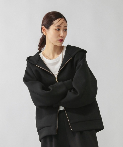 GLOBAL WORK（グローバルワーク）の「ダンボールBIGフーディ/636025（パーカー・レディース・杢グレー/ブラウン/ブラック/グレイッシュベージュ・MEDIUM/LARGE）」の8枚目の写真